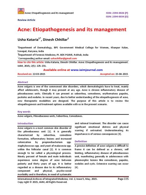 Journal Acne Vulgaris Pdf