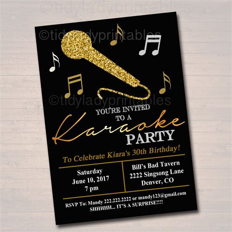 Karaoke Invitation Template Free