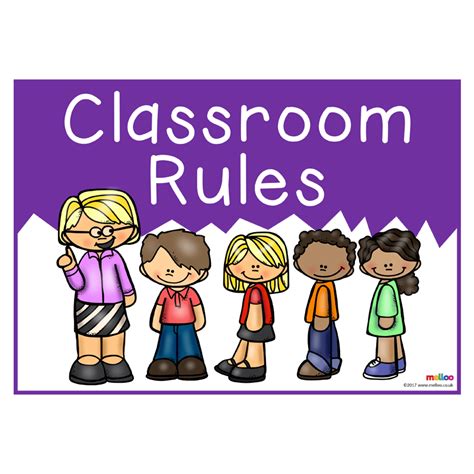 Kids School Rules Cartoon