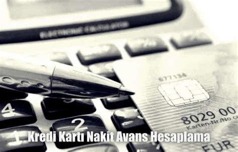 Kredi kartı avans hesaplama