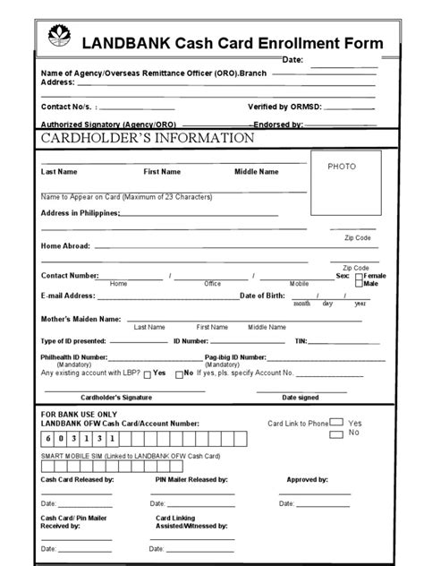 Landbank Downloadable Forms