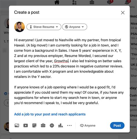 Linkedin Looking For Work