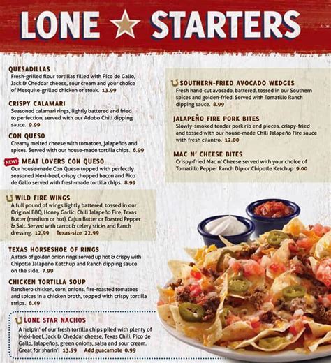 Lone Star Menu And Prices