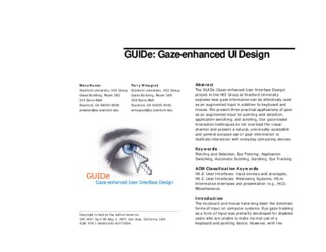 M Kumar And T Winograd Guide Gaze enhanced Ui Design M Kumar And T Winograd Guide Gaze enhanced Ui Design