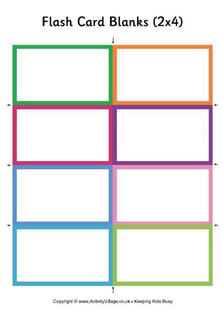 Make Your Own Flash Cards Printable Free