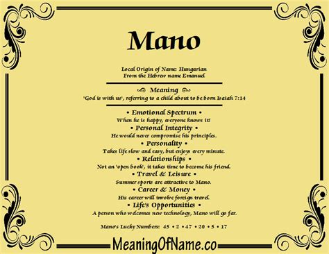 Mano E Mano Meaning