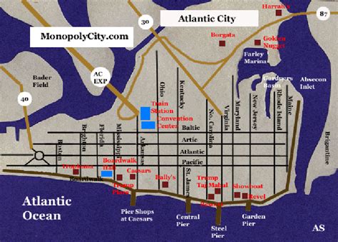 Map Of Atlantic City Casinos And Hotels