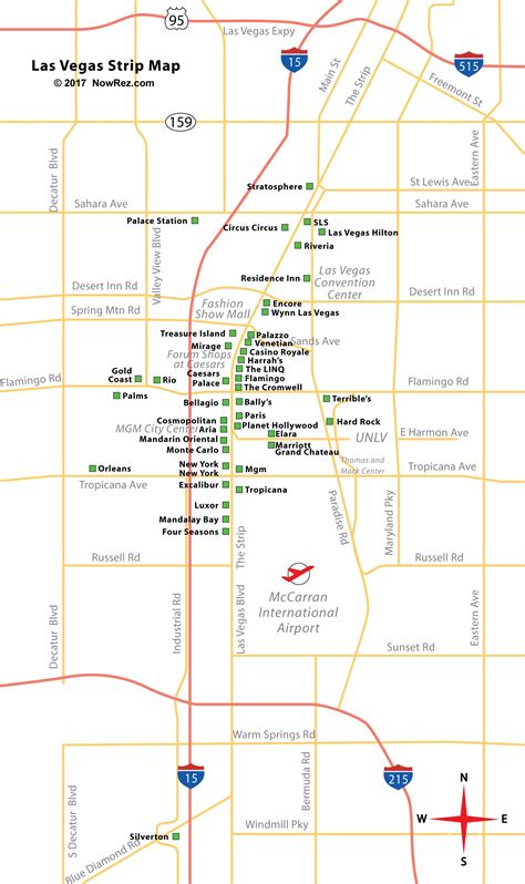 Map Of Las Vegas Strip Casino Locations