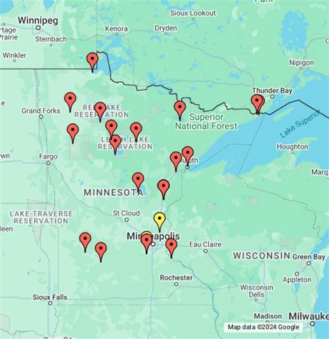 Map Of Minnesota Casinos Locations