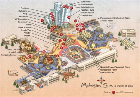 Map Of Mohegan Sun