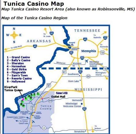 Map Of Tunica Casinos
