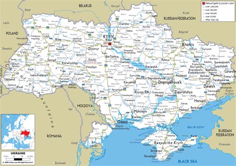 Map Of Ukraine Cities In English