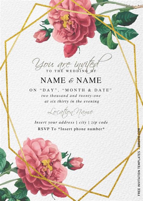 Marriage Invitation Templates Free Download
