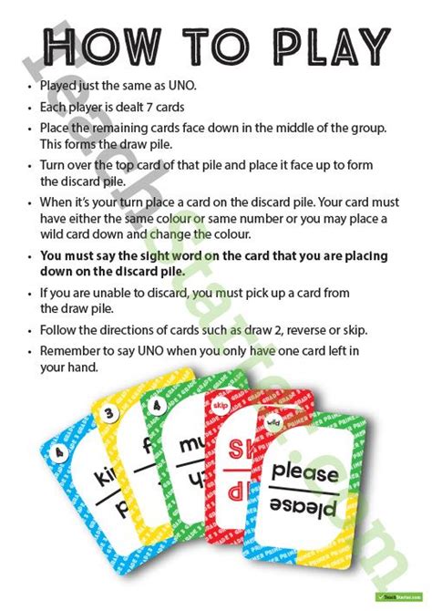 Mattel Uno Instructions