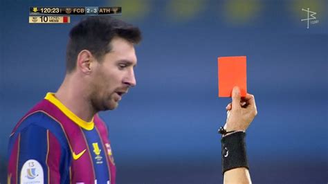 Messi Getting A Red Card