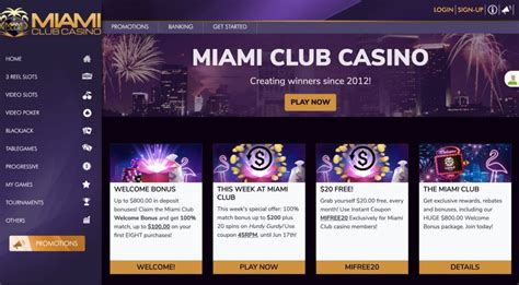 Miami Club Casino No Deposit Bonus 2022