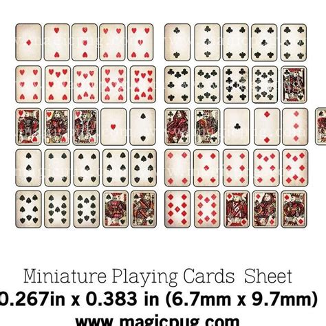 Mini Playing Card Measurementsi Inches