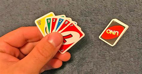 Miniature Uno Cards