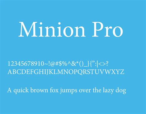 Minion pro regular font download
