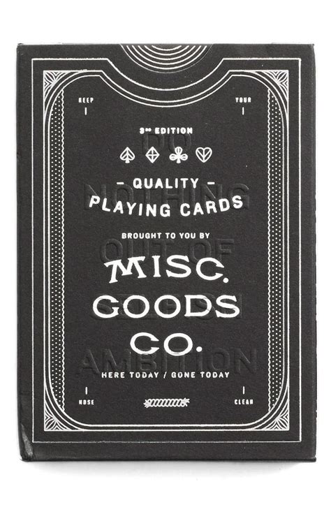 Misc Goods Co Playing Cards