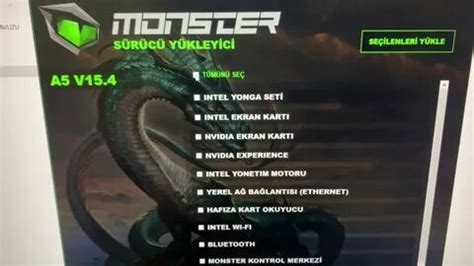 Monster Sürücü Güncelleme