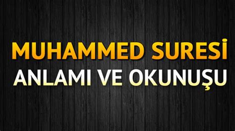 Muhammed suresi meali diyanet