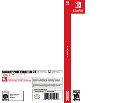 Nintendo Switch Game Cover Dimensions