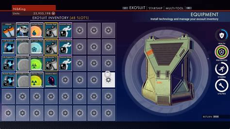 No Man's Sky How Many Technology Slots In Exosuit