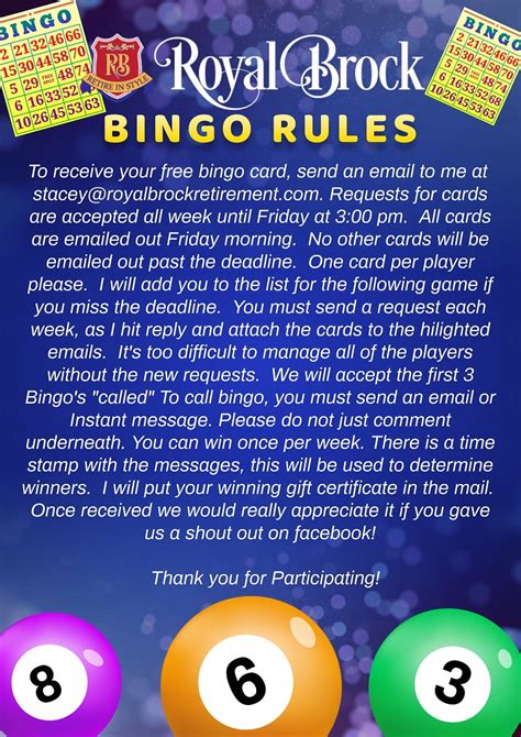 Official Rules For Playing Bingo