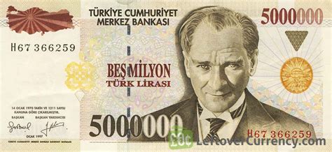 Old Turkish Lira Exchange Rate