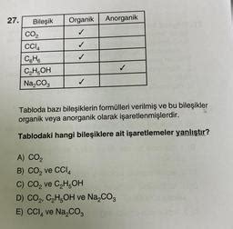 Organik kimyaya giriş soruları