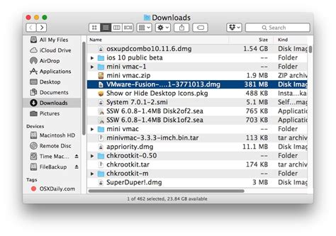Os x download location