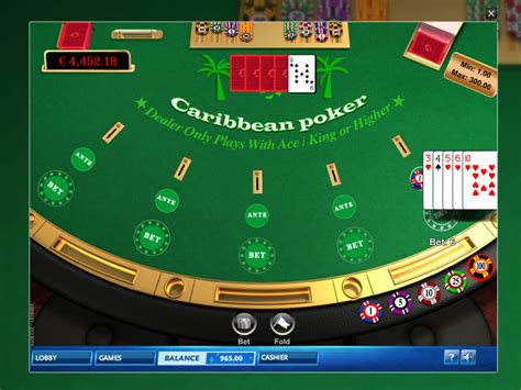 Oyun qaydaları of Caribbean poker