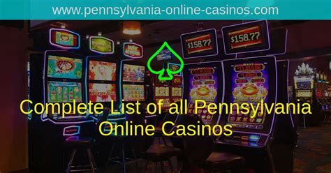 Pa Online Casinos List