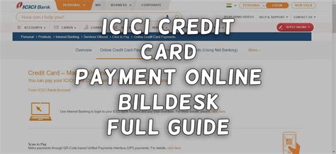 Pay Icici Credit Card Payment Billdesk