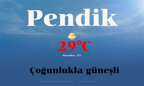 Pendik hava durumu 10 günlük