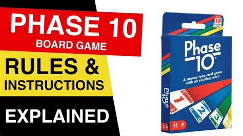 Phase 10 Card Game Directions