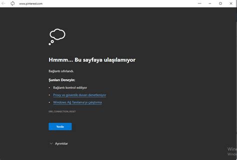 Pinterest açılmıyor