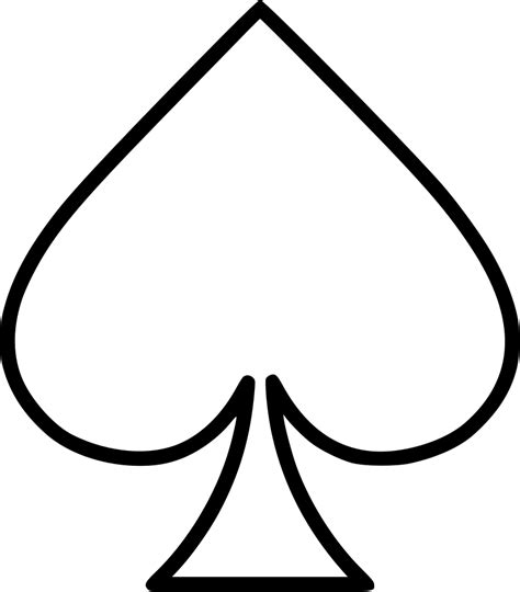 Playing Card Spade Outline