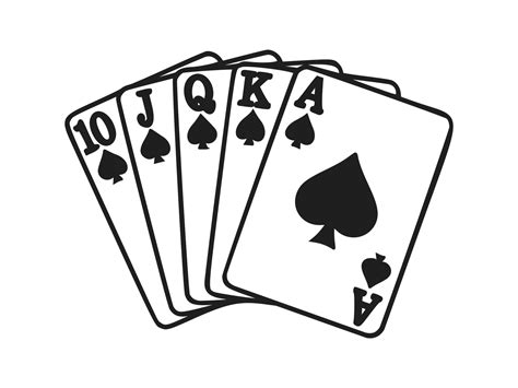 Playing Cards Clipart Black And White Playing Cards Clipart Black And White