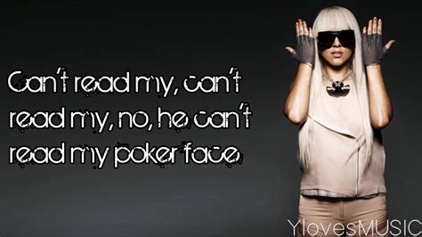 Poker Face Gaga Words