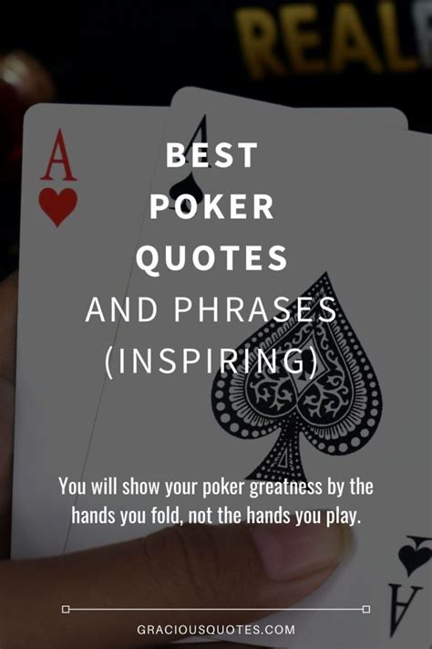 Poker Phrases Idioms