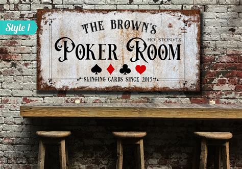Poker Room Signs
