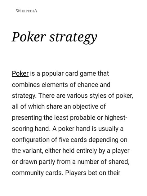 Poker Strategy Pdf Poker Strategy Pdf
