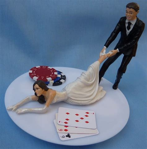 Poker Wedding Cake Topper