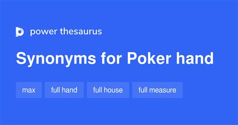 Pokerhand Synonym