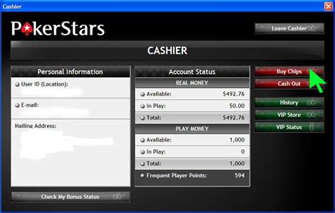 Pokerstars Cashier