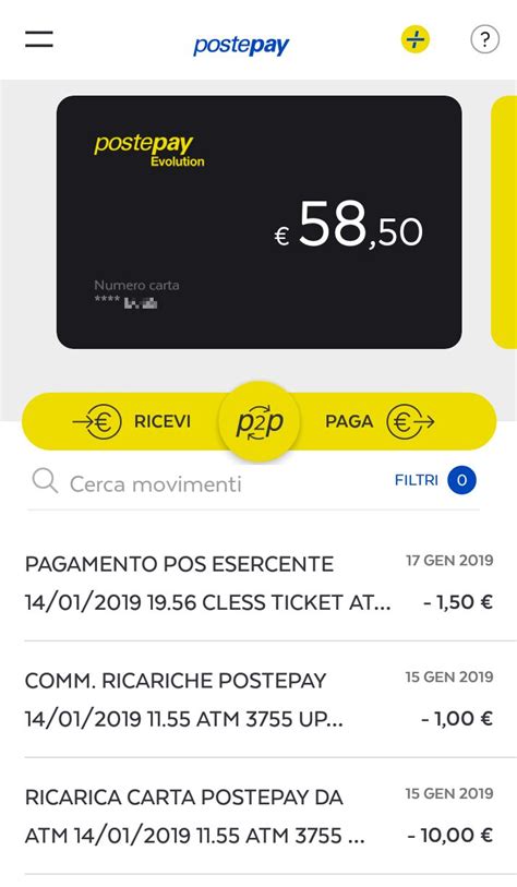 Postepay Saldo E Lista Movimenti