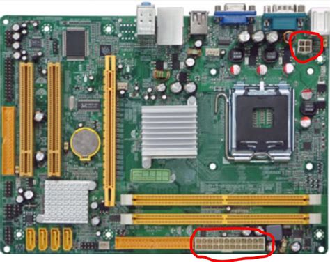Power Supply Connections To Motherboard
