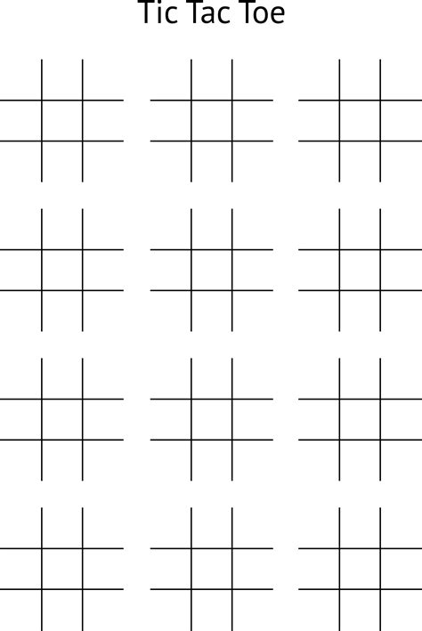 Printable Tick Tack Toe Boards